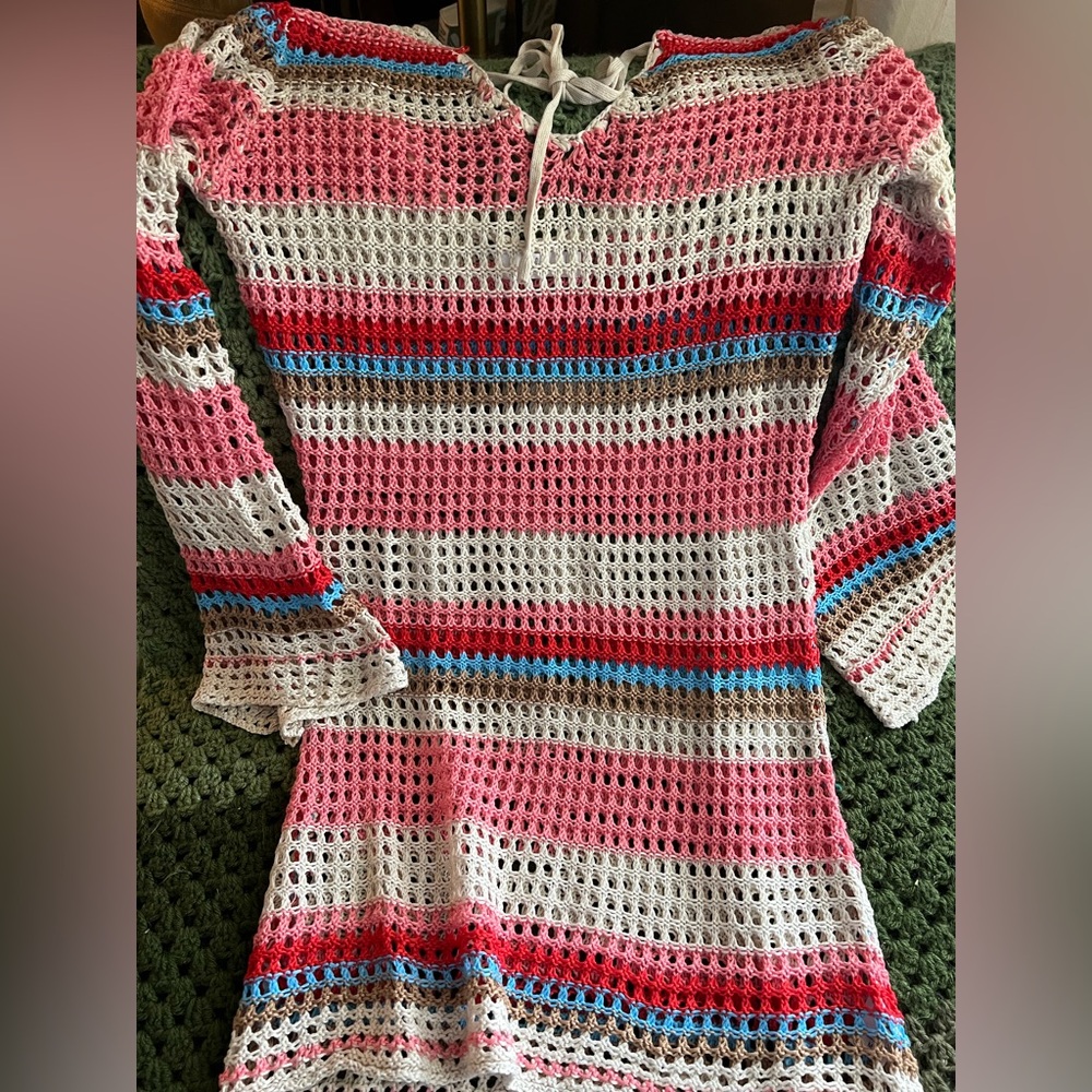 TALULAH Multicolor Crochet Knit Dress